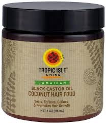 Tropic Isle Jamaican Black Castor Coconut  Oil Hair Food
